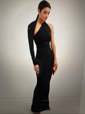 Marcella Women's Manhattan One-Shoulder Black Evening Dress - Small - Ponte